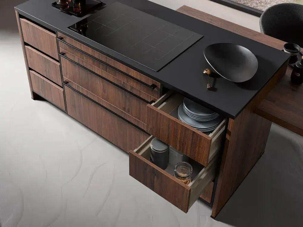 Bali Nussbaum Schubladen