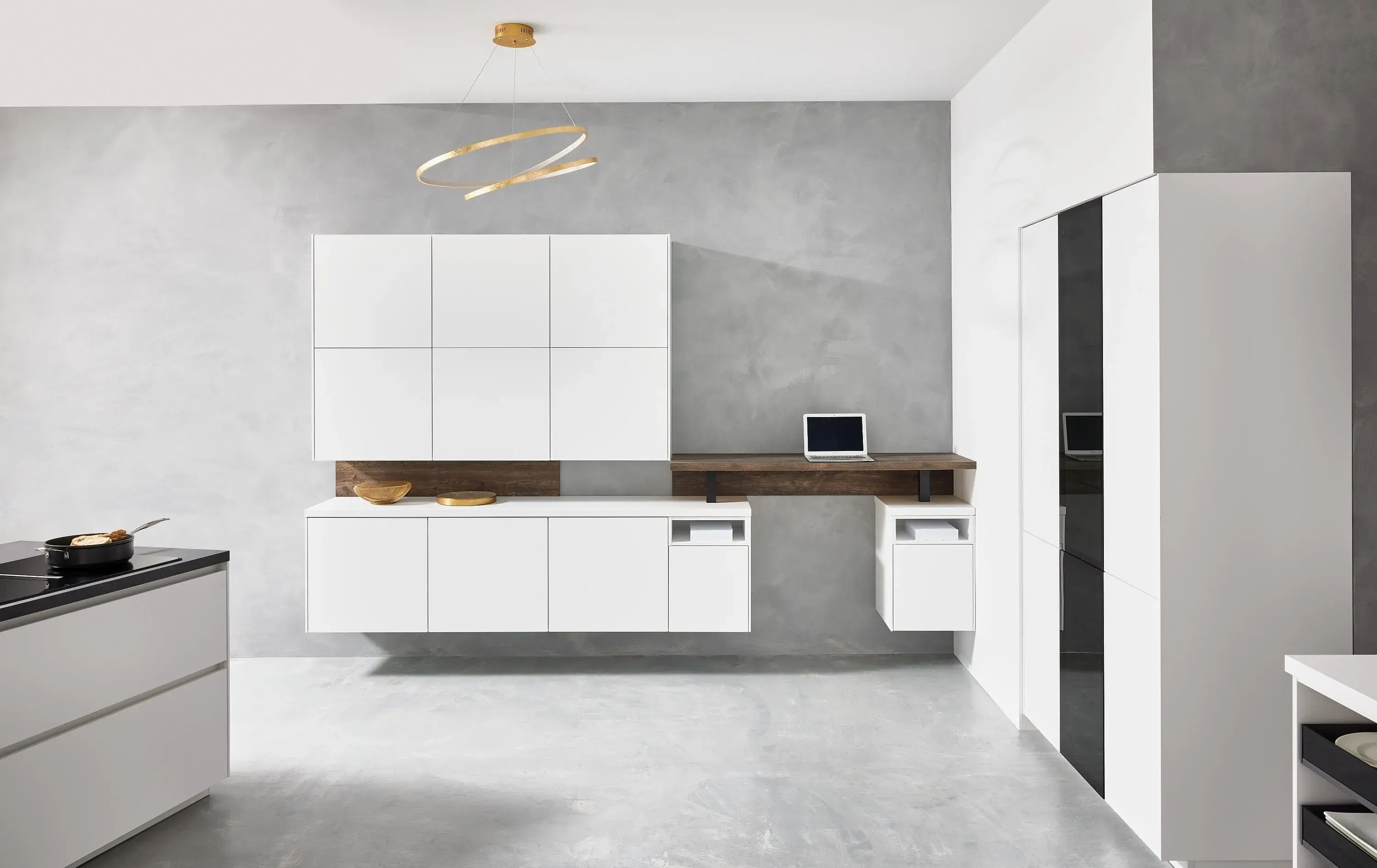 Puristische weiße Küche Nobilia